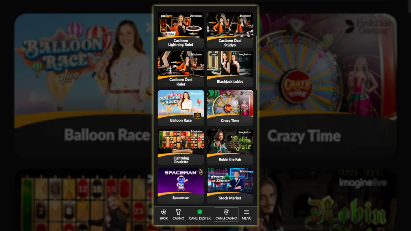 Casibom de mevcut oyunlar Casibom oyunlar